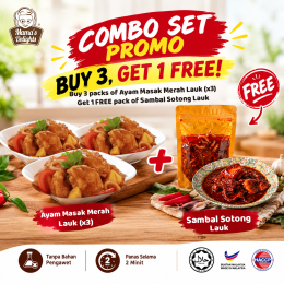 [COMBO PROMO LAUK SET] Buy 3 Ayam Masak Merah Lauk, Get 1 FREE Sambal Sotong Lauk